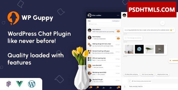 WP Guppy v4.3.2-WordPress的实时聊天插件；高级脚本、插件和；手机 -尚睿切图网