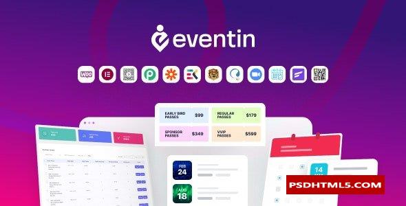 WP Eventin v4.0.11-事件管理器和；WooCommerce的门票销售插件；高级脚本、插件和；手机 -尚睿切图网