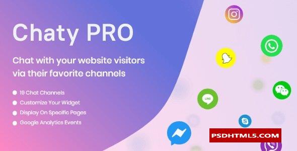 Chaty Pro v3.3.3–浮动聊天小部件，联系人图标，消息，电报，电子邮件，短信，呼叫按钮&raquo；高级脚本、插件和；手机 -尚睿切图网