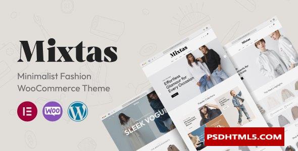 Mixtas v1.0.7 - Minimalist Fashion WooCommerce Theme