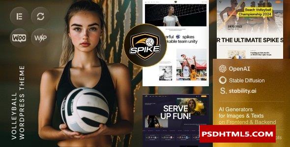 Spike v1.0 - Volleyball WordPress Theme