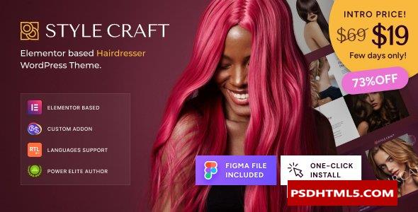 风格工艺v1.1.0-美发师和；美发沙龙WordPress主题-尚睿切图网