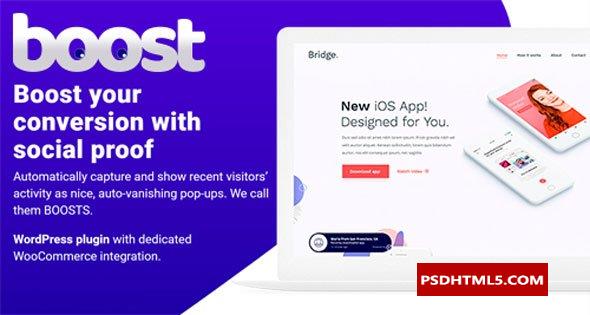 Boost插件v2.0.4-通过社交证明提高你的转化率；高级脚本、插件和；移动-尚睿切图网