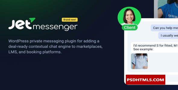 JetMessenger v1.0.0-WordPress网站的内部消息系统；高级脚本、插件和；移动-尚睿切图网